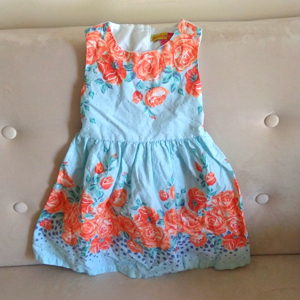 PENELOPE MACK PALE BLUE FLORAL DRESS